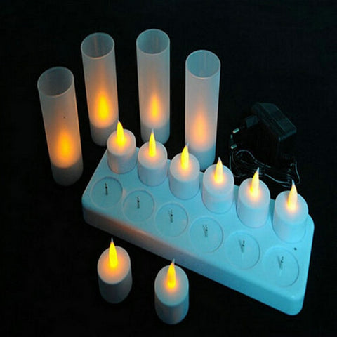 LED Rechargeable Flameless Tea Light Candle